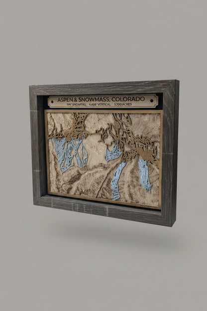 Aspen and Snowmass Ski Resort 3D Trail Map