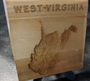 West Virginia - Topographical Drink Coaster