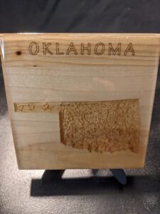 Oklahoma - Topographical Drink Coaster