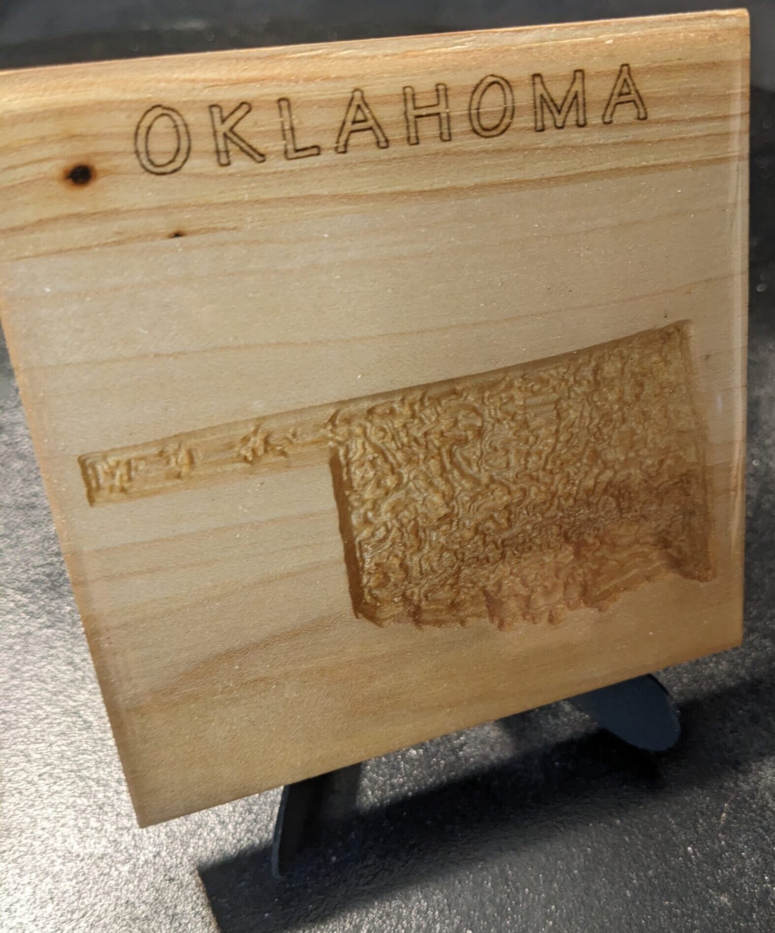 Oklahoma - Topographical Drink Coaster