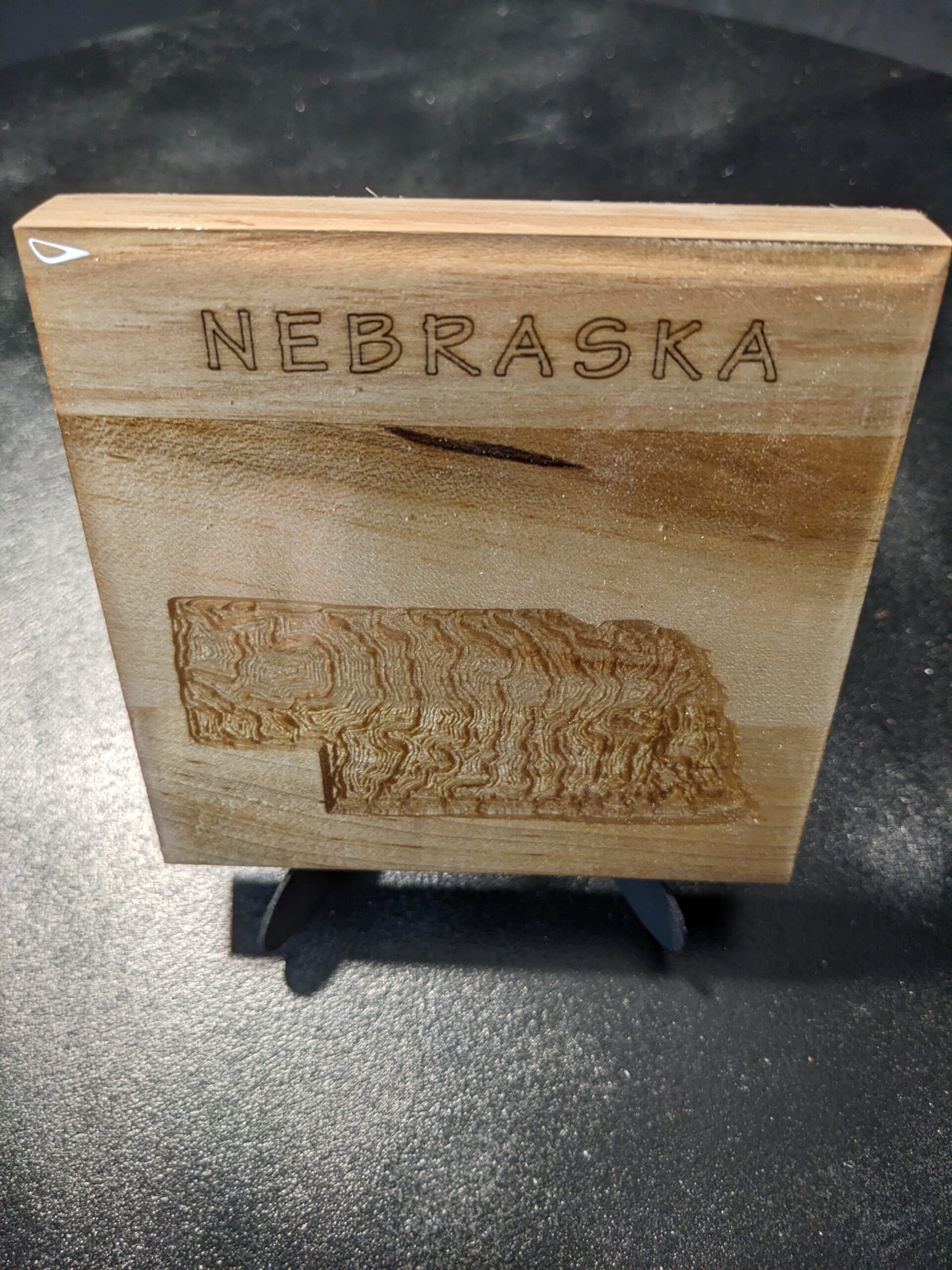 Nebraska - Topographical Drink Coaster