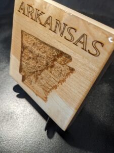 Arkansas - Topographical Drink Coaster