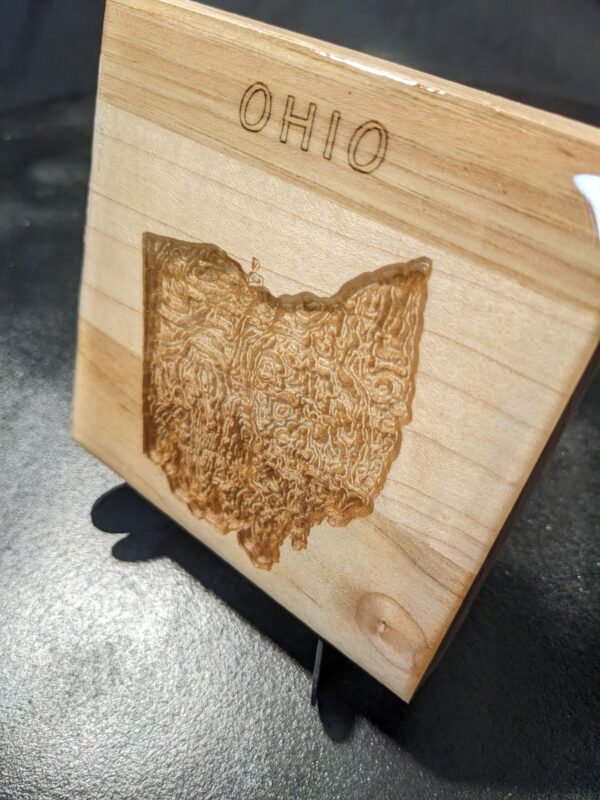 Ohio - Topographical Drink Coaster