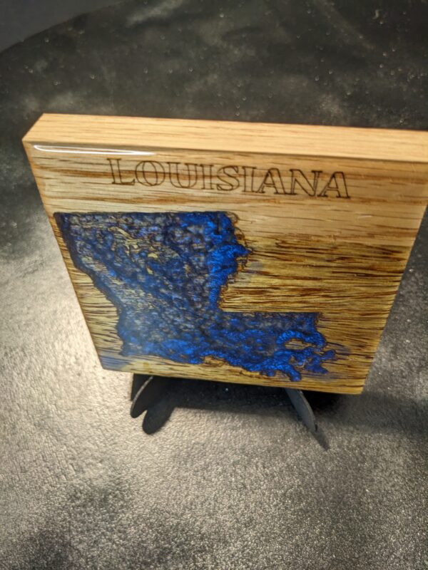 Louisiana - Topographical Drink Coaster