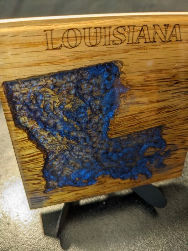 Louisiana - Topographical Drink Coaster