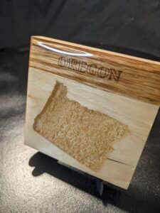 Oregon - Topographical Drink Coaster